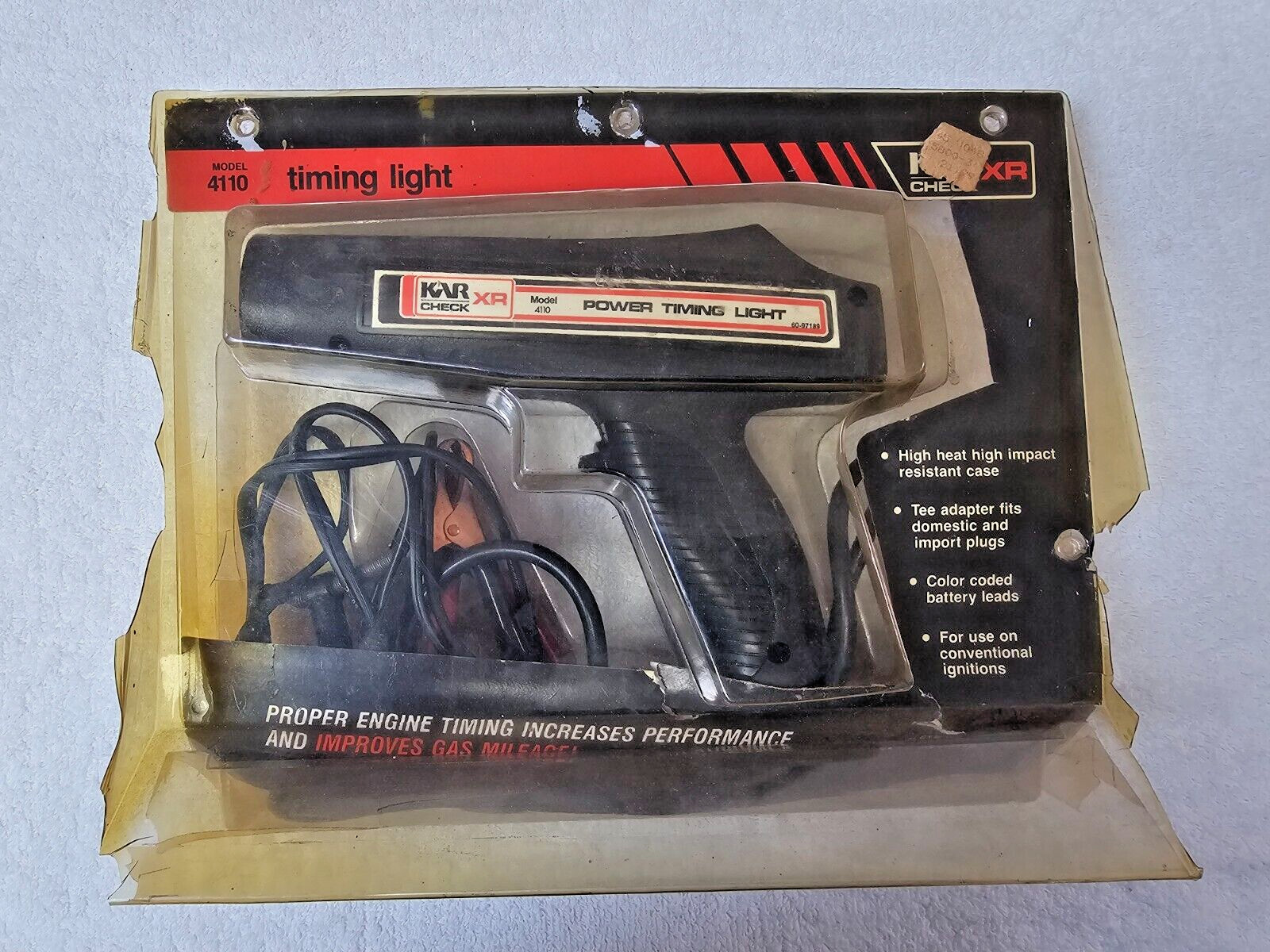 Vintage Power Auto Timing Light, Model 4110 KAR Check XR 60-97189 - Working