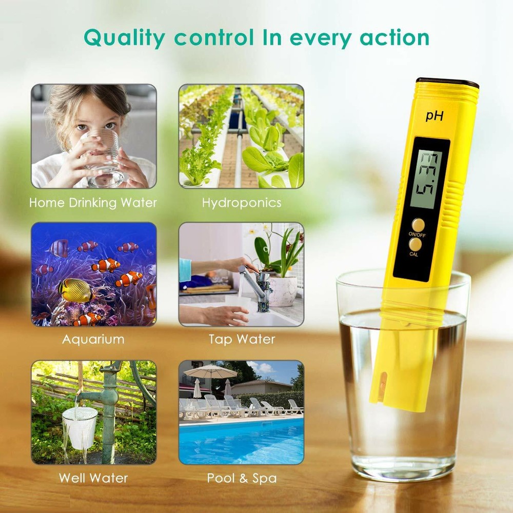 PH Meter Digital TDS Meter EC&Temperature Water Quality Tester for Drinking,Pool