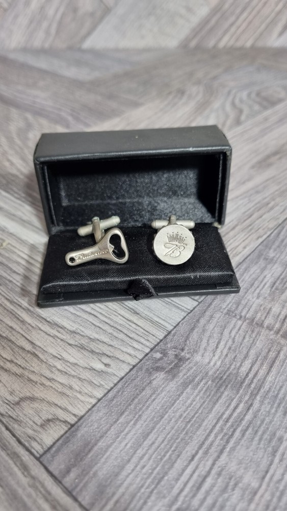 Budweiser silver-tone Cufflinks Boxed - new
