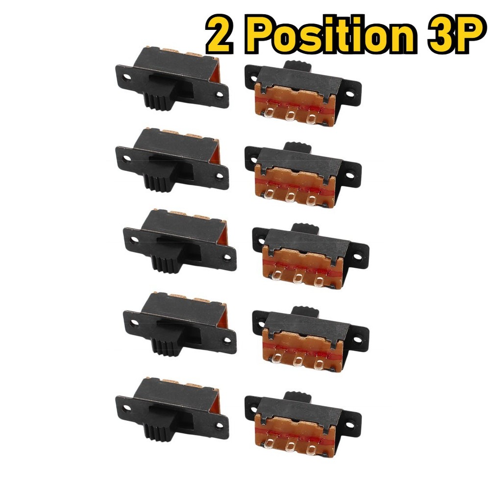 2 Position 3P SPDT 10pcs Micro Miniature PCB Slide Switch Latching Toggle Switch