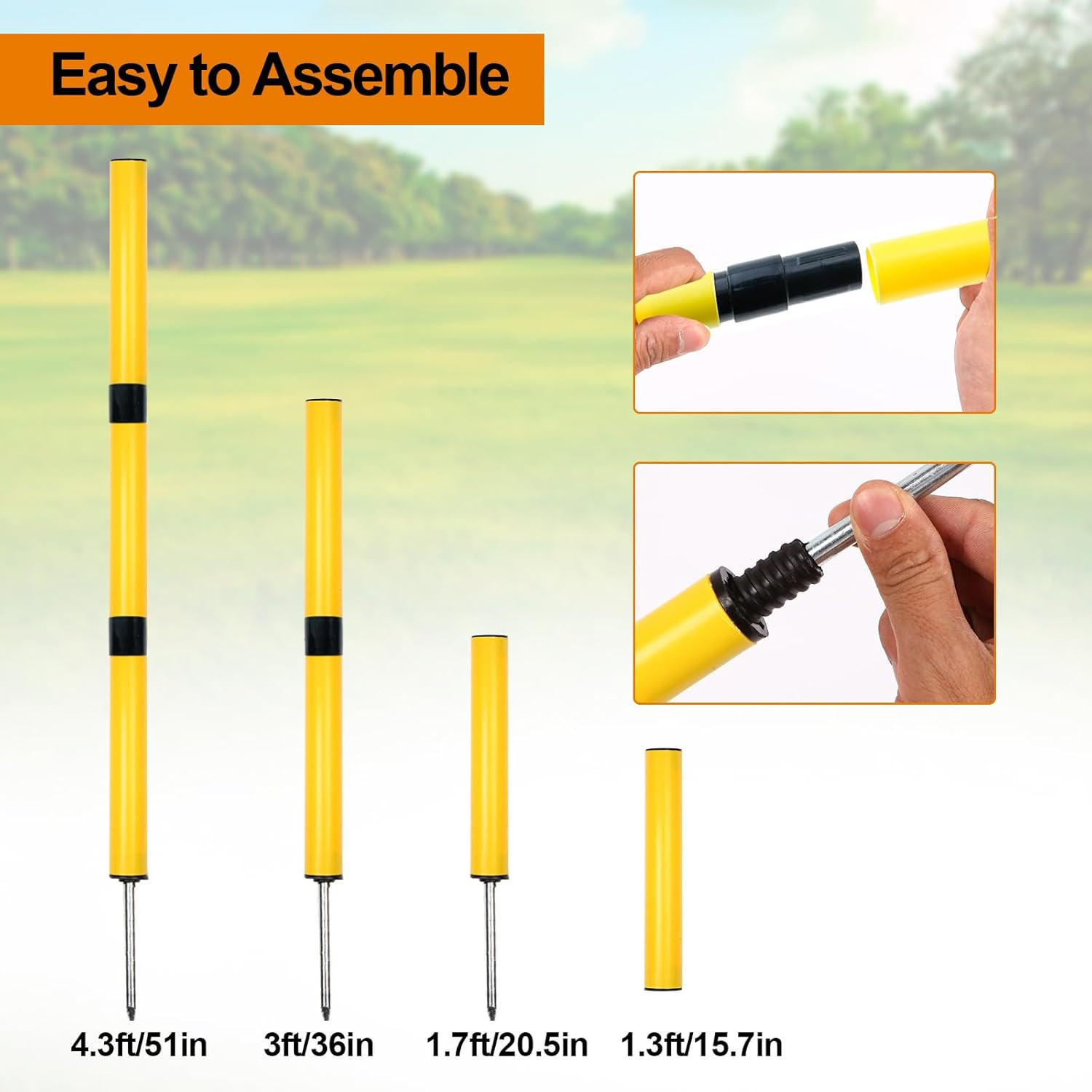 Soccer Agility Poles, Speed Sport Training Equipment for Soccer Basketball Footb