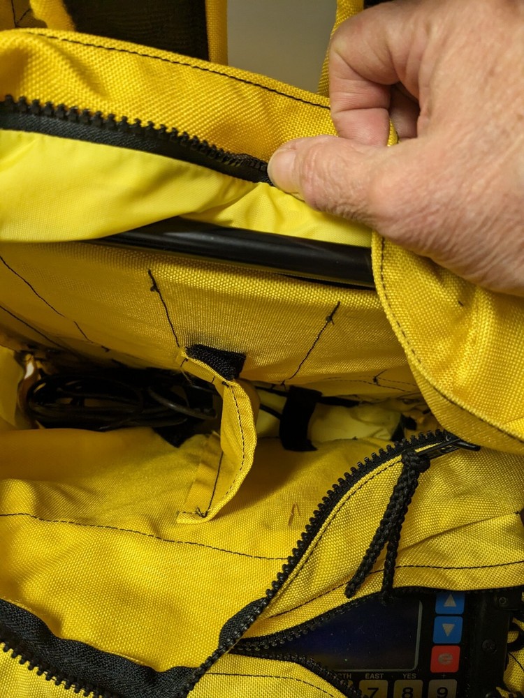 Ashtech Surveying GPS Receiver XII in yellow Trimble backpack