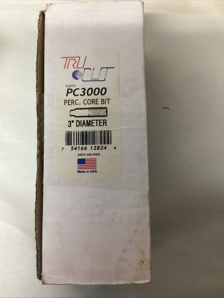 Tru-Cut Perc. Core Bit 3" Diameter  PC3000 retail $348 NEW
