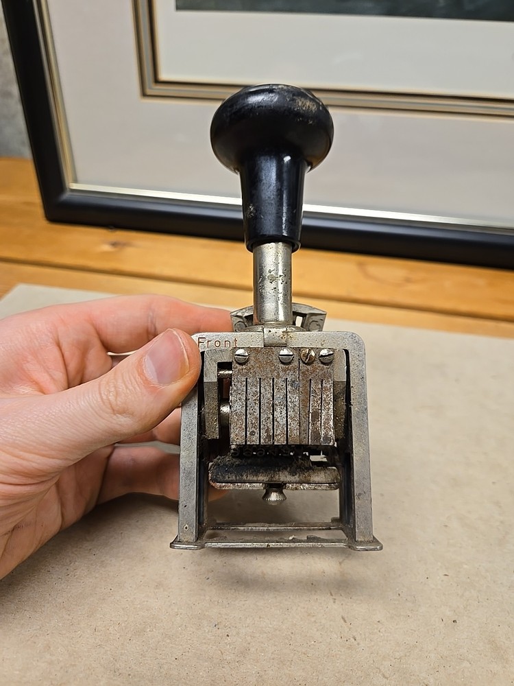 Antique Automatic Numbering Machine 1920s-30s Ectan NY German Made Pre War Work