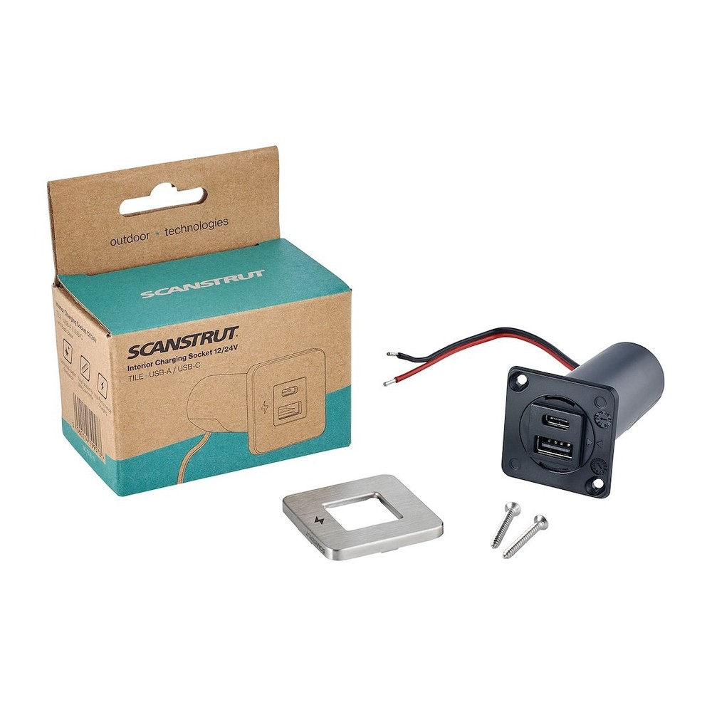 SCANSTRUT TILE - USB-A / USB-C INTERIORS CHAR- SC-TILE-11