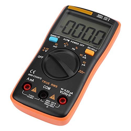 True RMS Digital Multimeter with Continuity & Diode Test, AC DC Voltage,