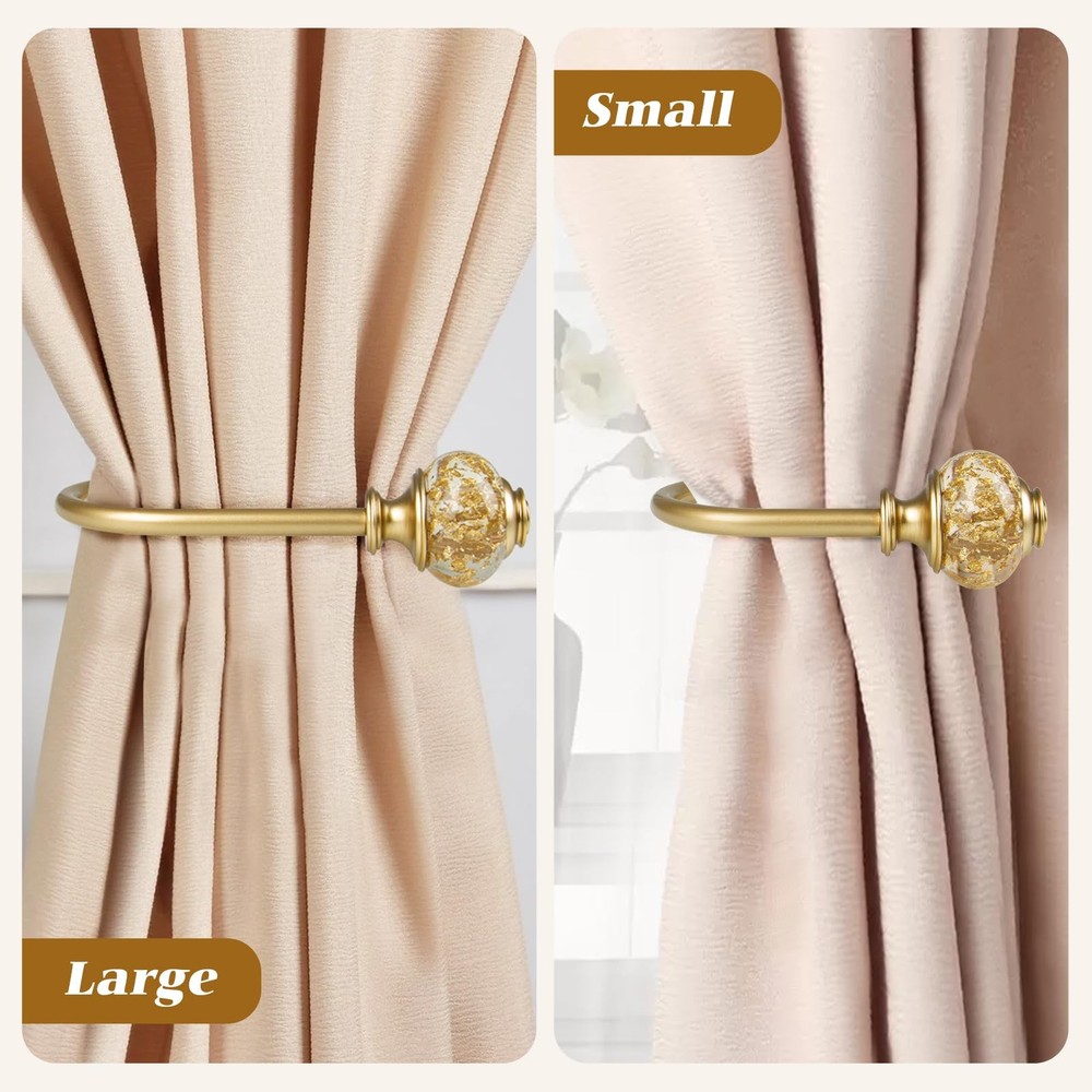 2 Pack Curtain Holdbacks, Decorative Window Drapery Tiebacks (2 Pack/1 Pair),...