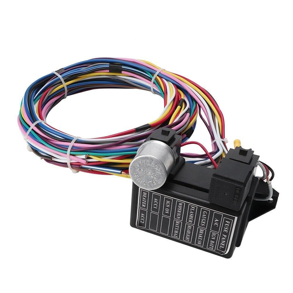 Universal 12 Circuit Wiring Wires Harness For Muscle Car Hot Rod Street Rod XL