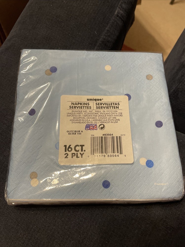Unique 100 blue paper napkins