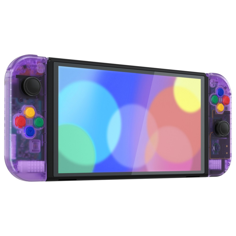 For Nintendo Switch OLED Clear Replacement Full Housing Shell Button Joy-con Key