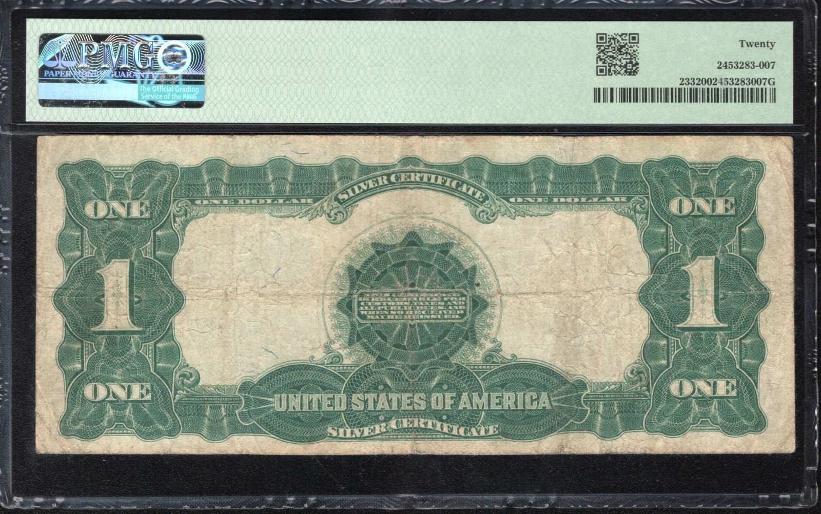 1899 $1 Silver Certificate "Black Eagle" PMG 20 Fr 233 73420