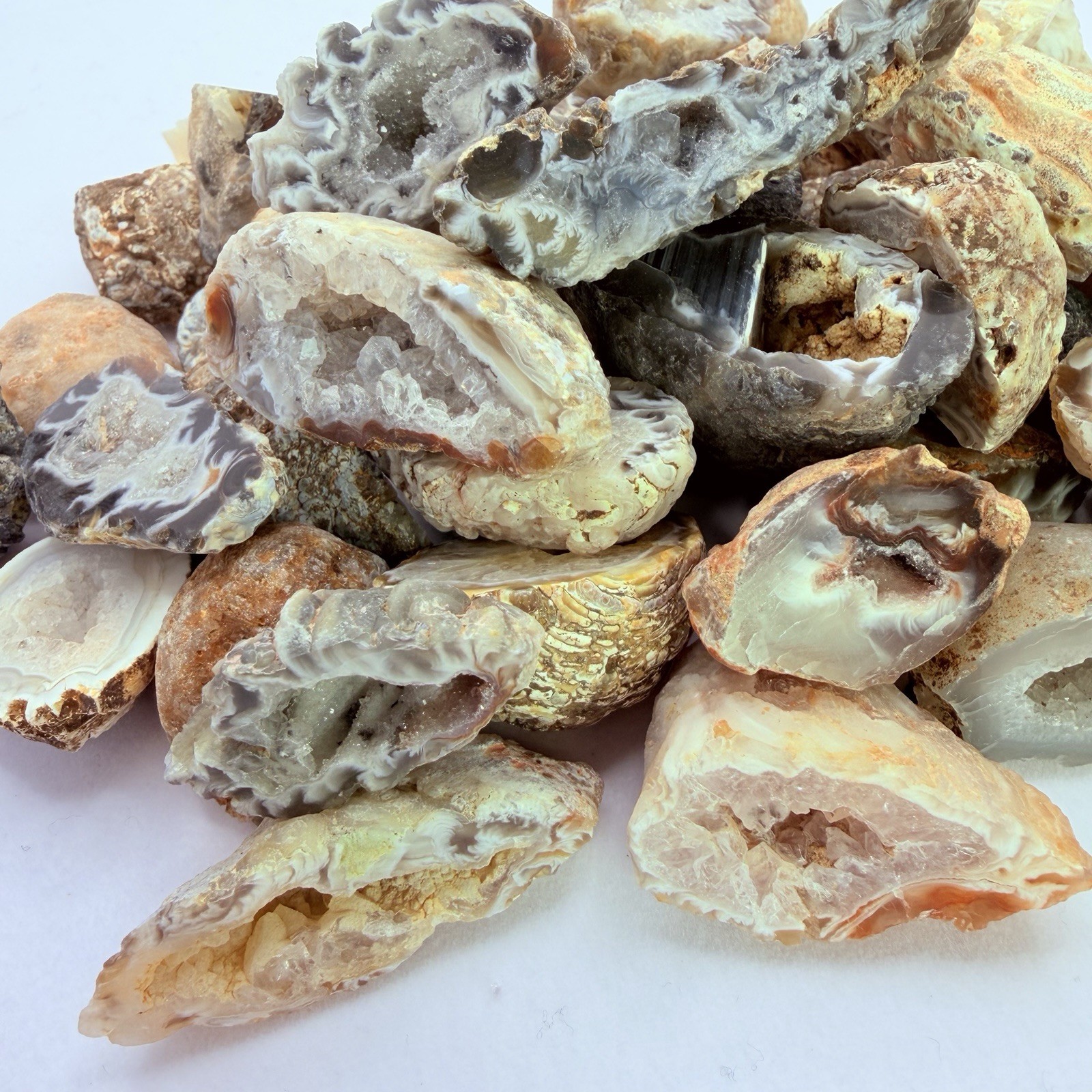 Rare Mini Occo Geodes from Brazil – Half lb Bulk Lot (9-12 Pieces)