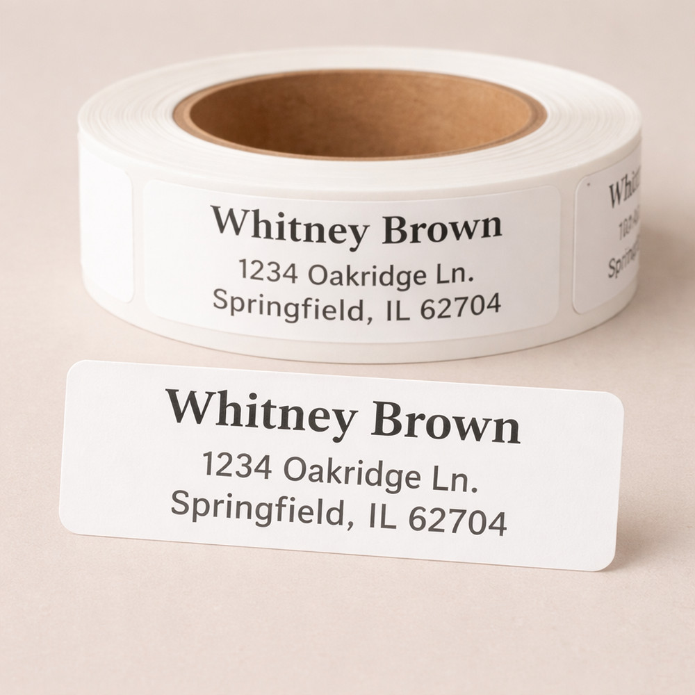 Custom Address Labels on Roll  Wedding Invitation Return Address Stickers
