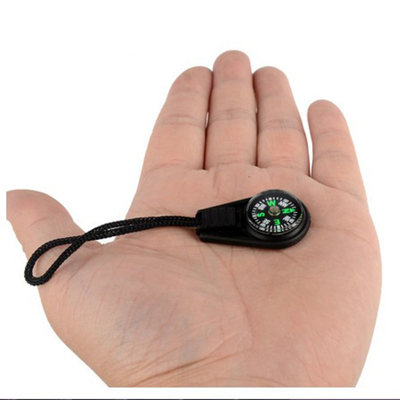 2pc Zipper Pull Mini Compass Backpack Bag Strap Camping Travel US SELLER!