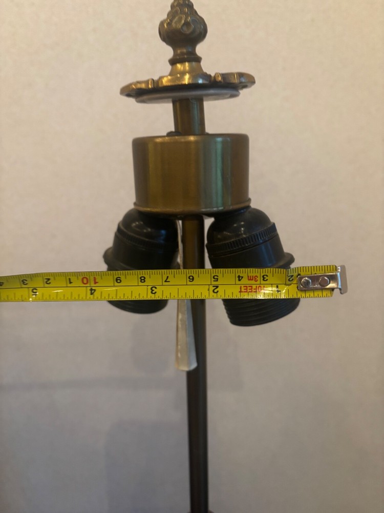 Vintage Brass Table Lamp Light 24” Tall