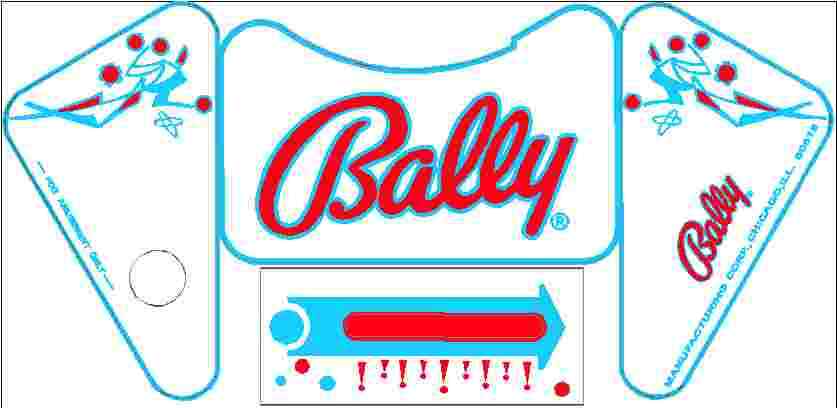 Harlem Globetrotters Pinball Machine Apron Decal Set