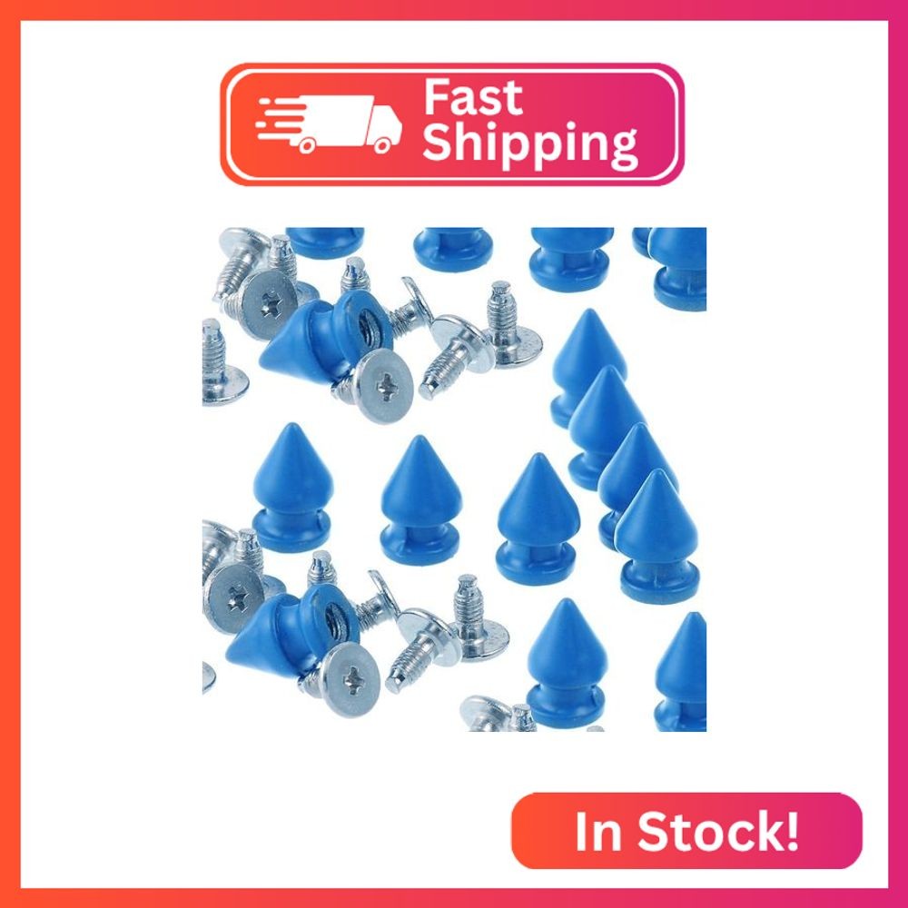 RUBYCA 12MM 50 Sets Metal Tree Spikes and Studs Metallic Screw-Back for DIY Punk