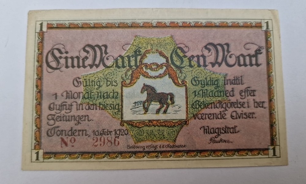 1 Mark 1920 Excellent Condition Old BANKNOTE Germany