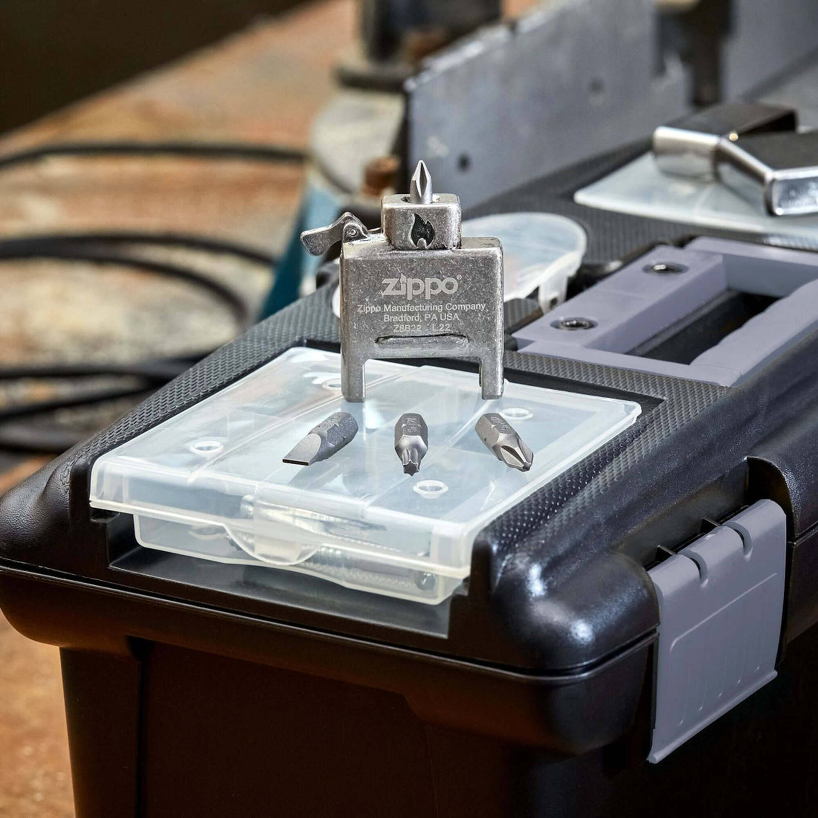 Zippo Lighter Insert Everyday Carry Bit Safe 4-in-1 Functional Screwdriver 65701