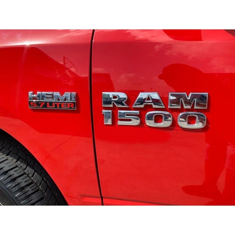 2x 09-21 RAM 1500 Front Door Leeft & Right Letter Emblem Badge Nameplate Chrome