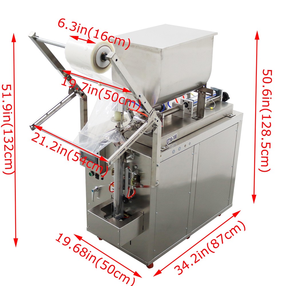Auto Quantitative Paste Packaging Machine with Horizontal Mixing Hopper 10-100ml