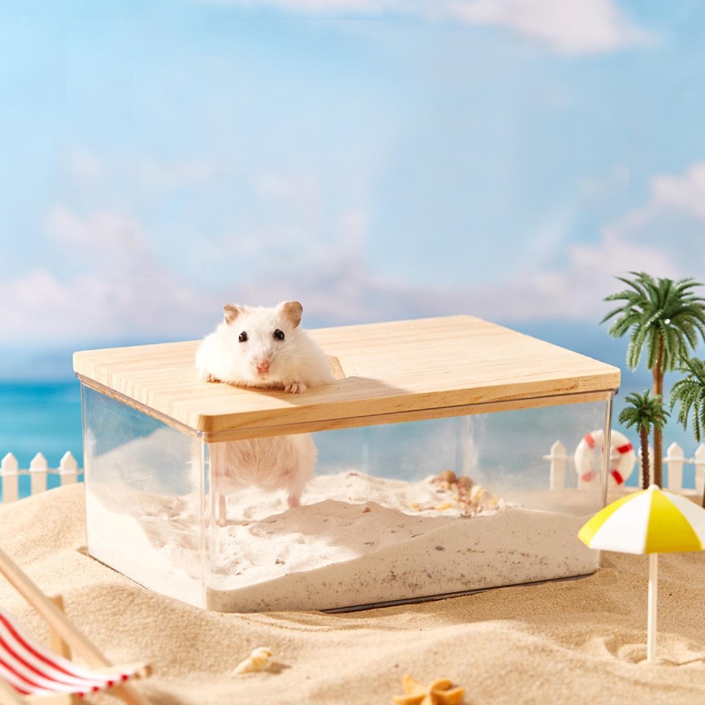 Hamster Sand Bath Container Hamster Bathroom Digging Sand Container Chinchilla