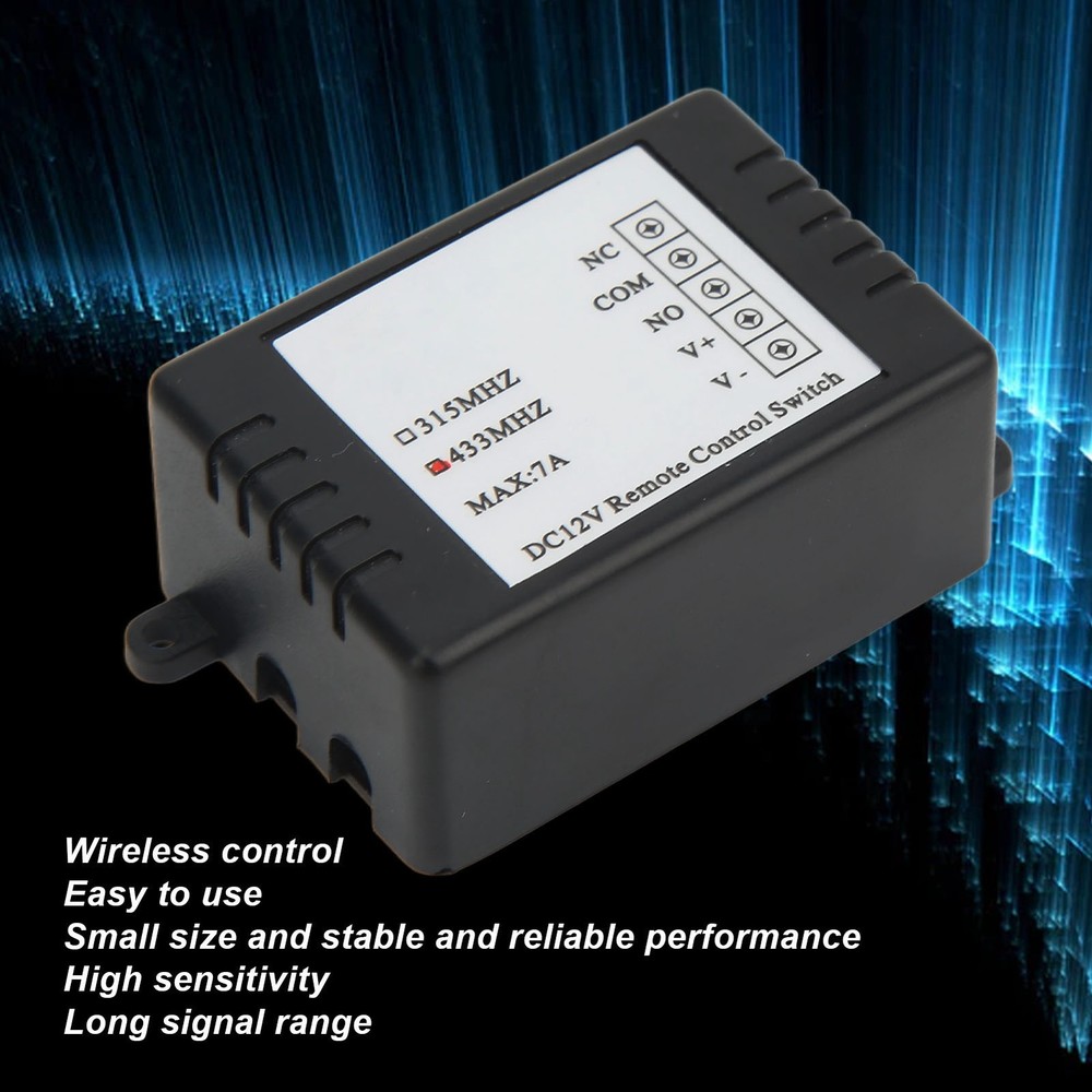 DC12V Remote Control Switch Battery Disconnect Switch Single Button 7A