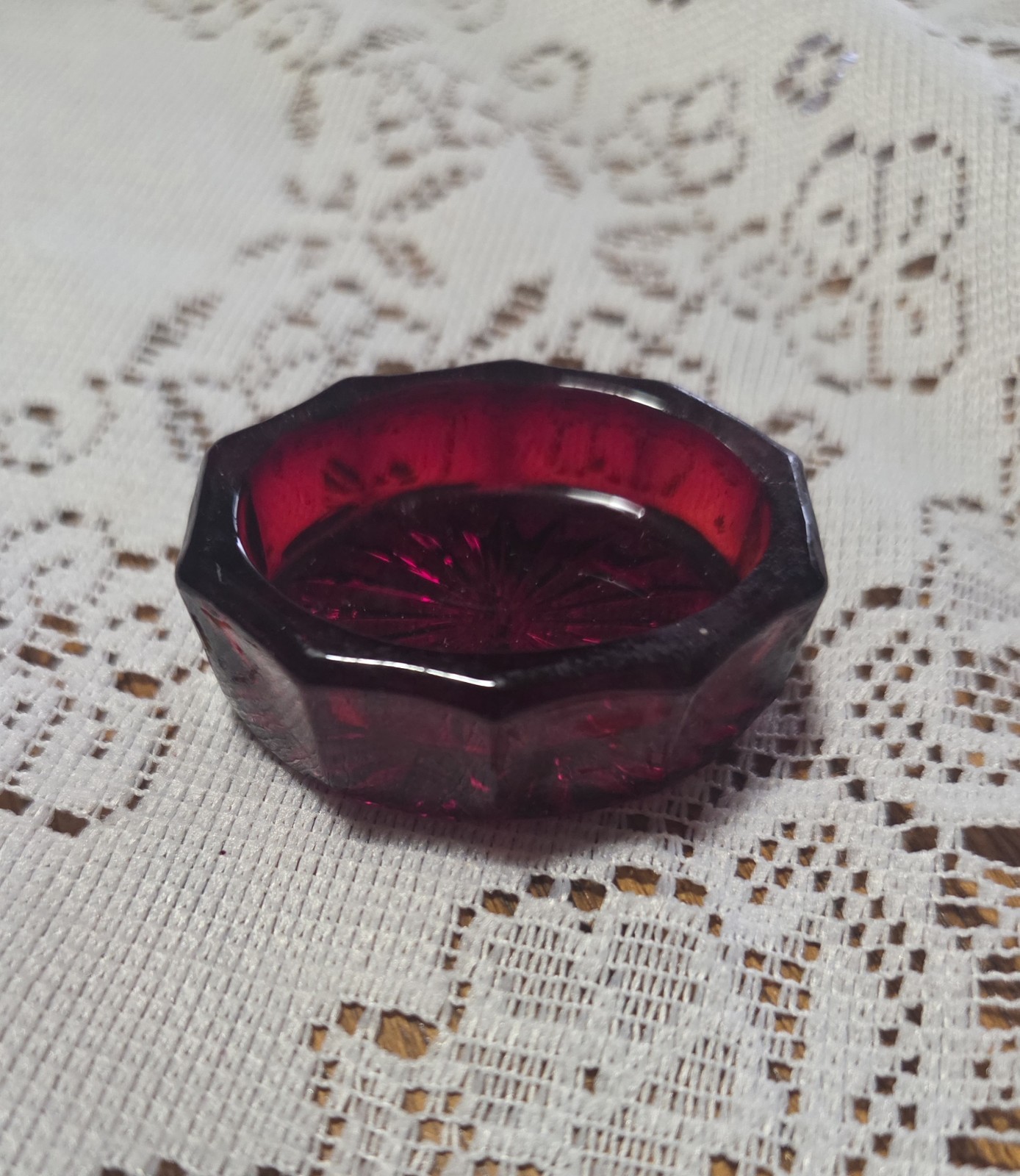 Mosser Glass Nine Sided Open Salt Cellar