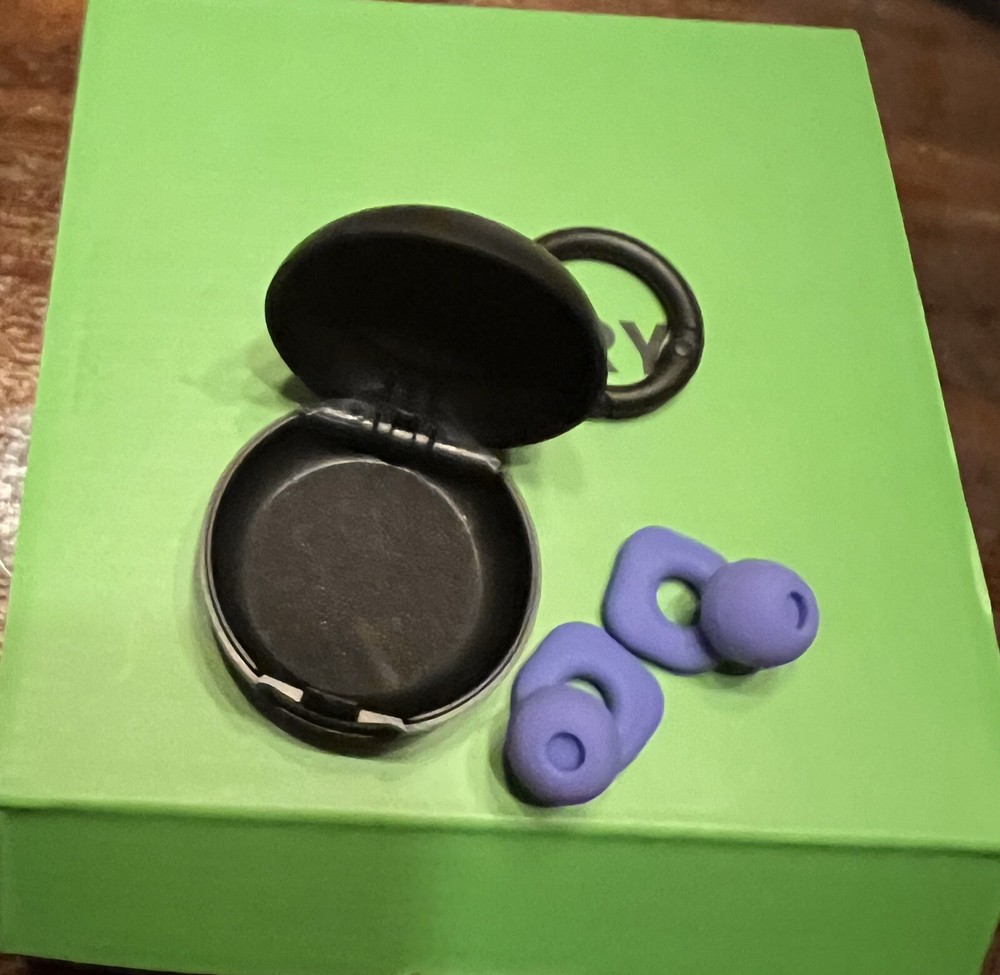New, Loop Hearing Protection Banded Ear Plugs - With Case & String