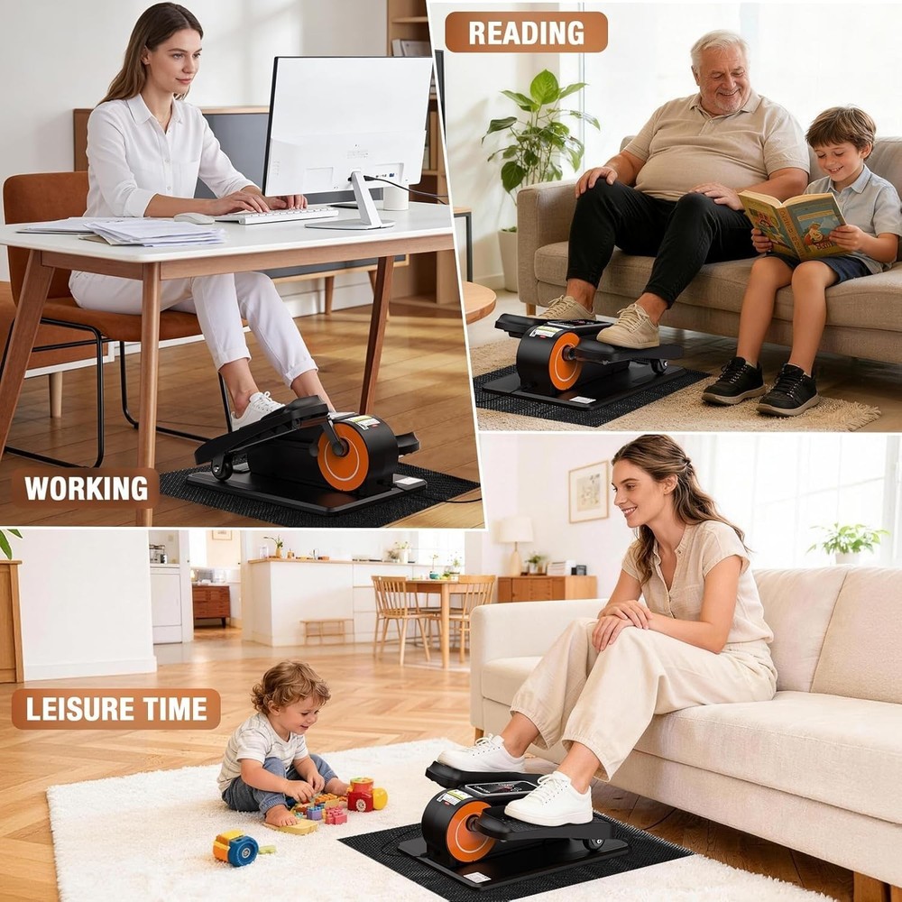 Under Desk Elliptical Machine Electric Elliptical Exerciser Senior Quiet & Small