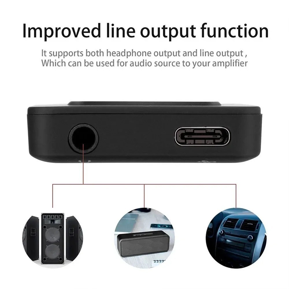 Type-C Port MP3 Bluetooth Player Fast Charging 5.4 Bluetooth Version Running