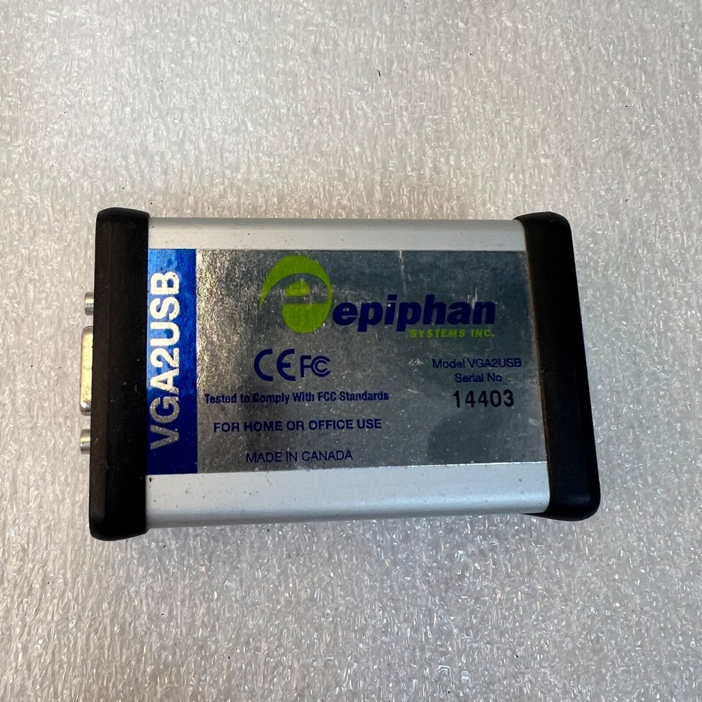 Epiphan VGA2USB Video Capture Device – Untested, No Accessories – Model 14403
