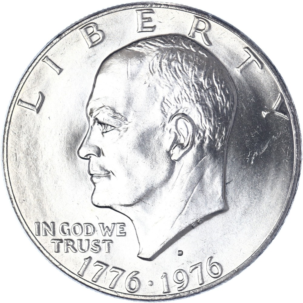 1976 D Eisenhower Bicentennial Dollar Type 2 Choice BU Ike Coin