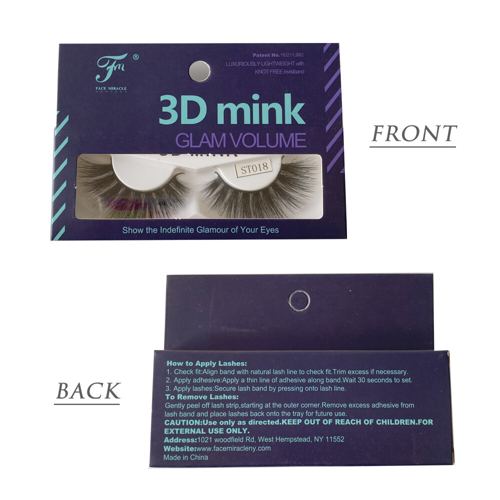 US 3D Real Mink Lashes Thick Fluffy Wispy Dramatic Look False Eye Lashes 1 Pair