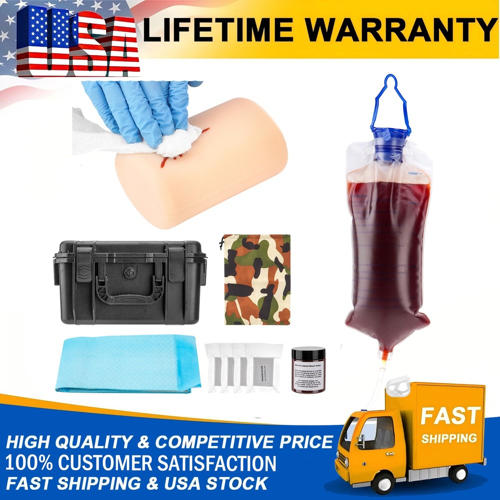 Wound Bleed Kit Wound Trainer First Aid Trainer Bleeding Trainer Kit Plastic Box