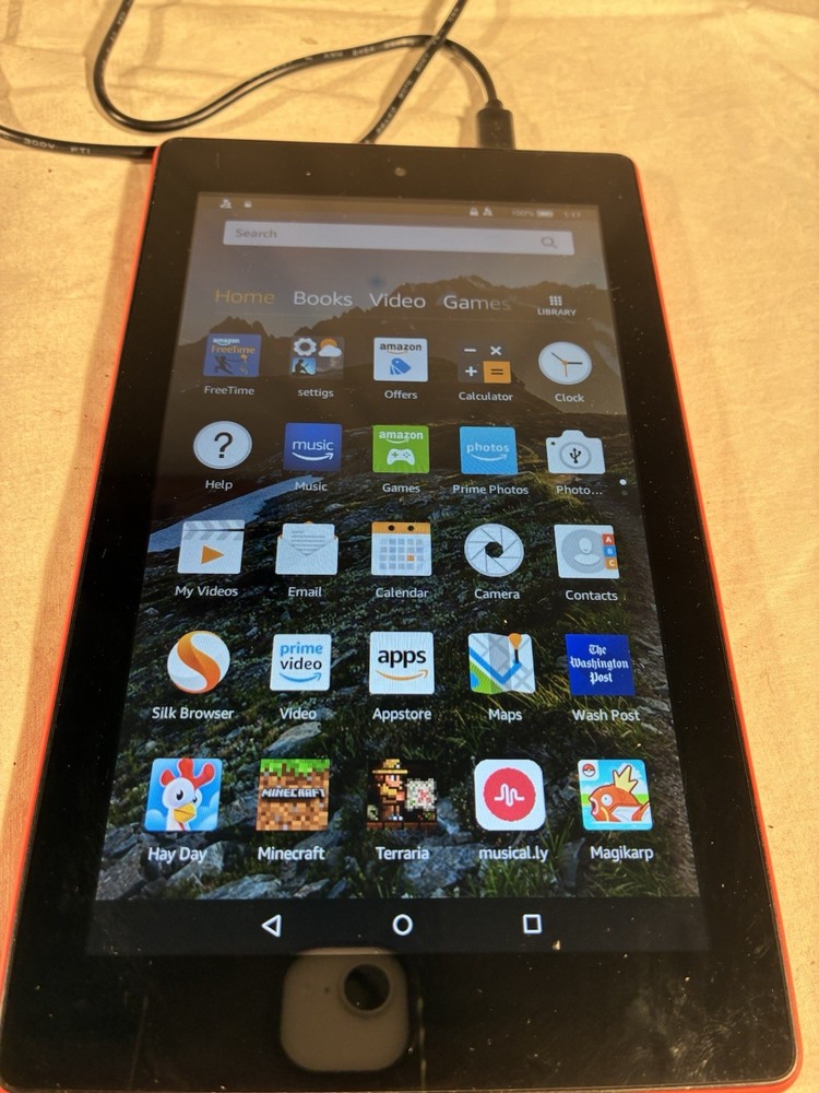 Used Orange Fire Tablet Works Perfectly.  Lightly Used