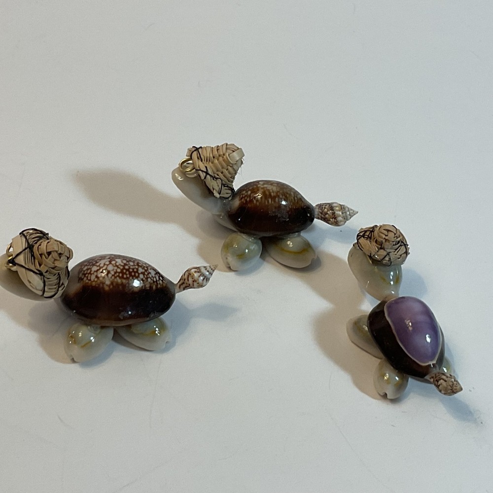 3 Turtle Figurine Figures Knick Knacks Miniature Statue Decor Shells