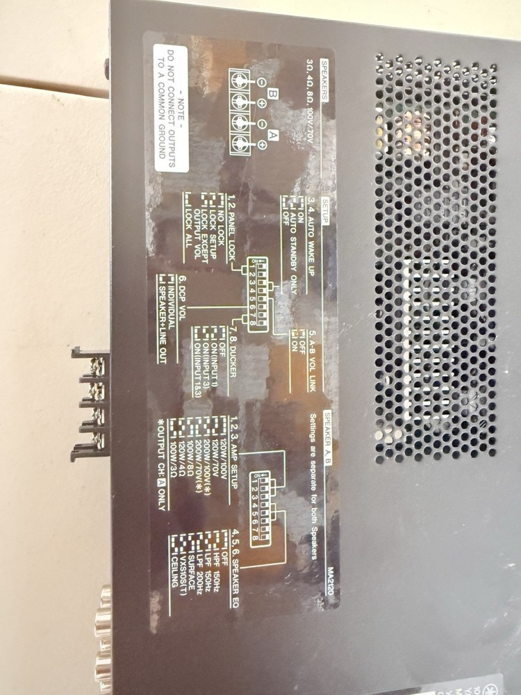 Yamaha MA2120 Switchable Class-D Mixer Amplifier