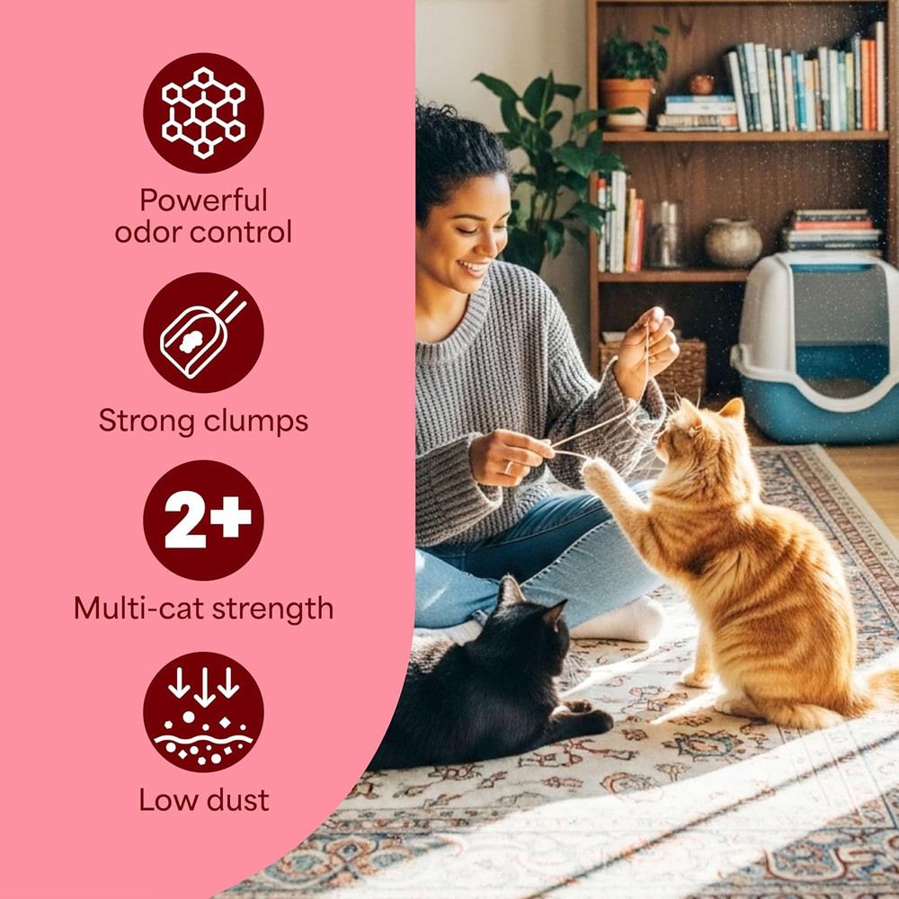Fresh Step Clumping Cat Litter, Multi-Cat, Long Lasting Odor Control Kitty Litte