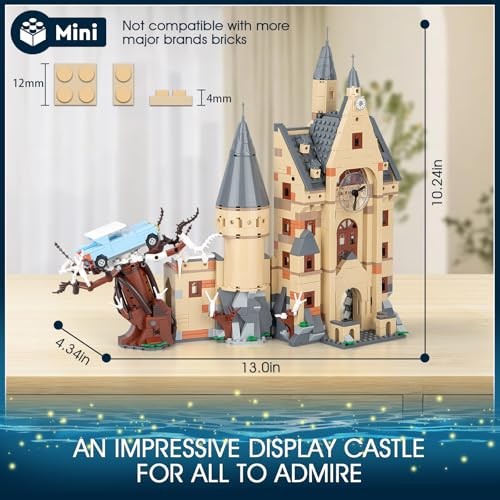 Magic Castle Clock Tower Building Set, Creative Castle Magic Clock Tower Set