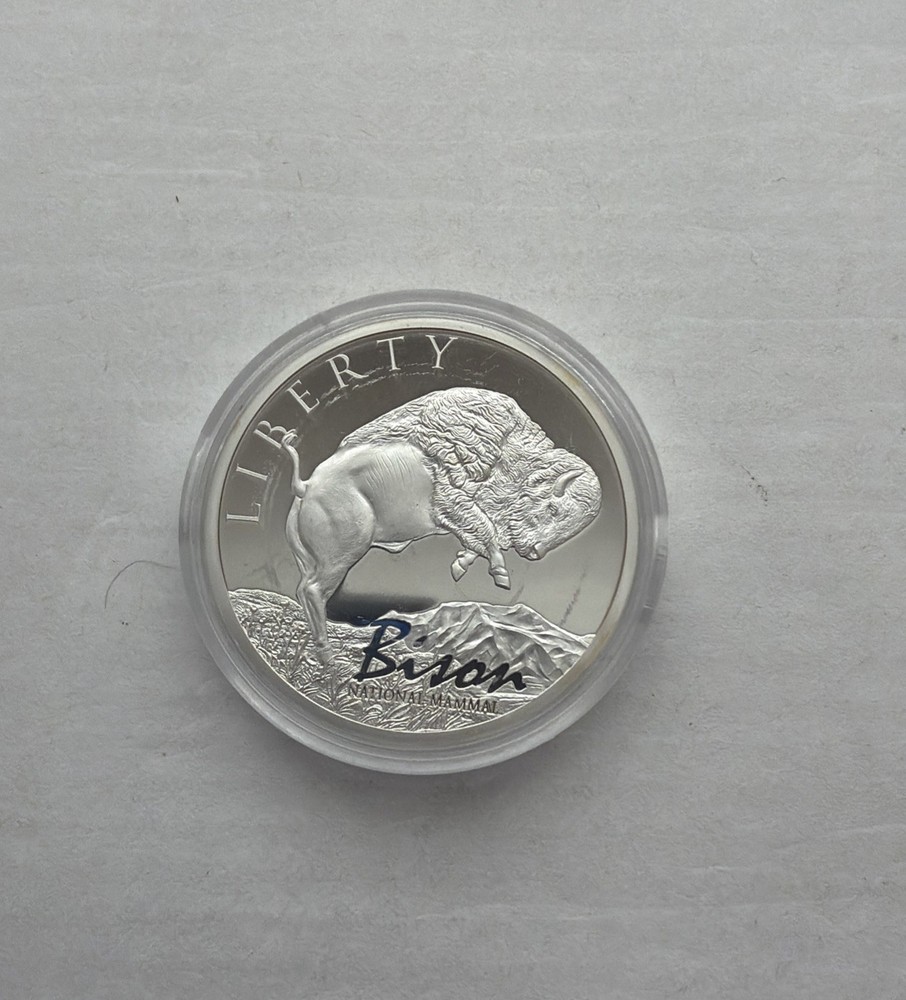 Liberty Bison Silver Plated 1 Troy Ounce