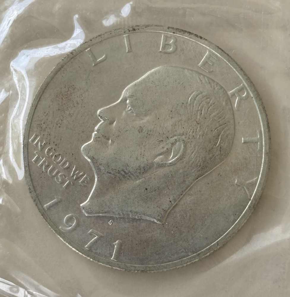 1971-S Eisenhower Silver Dollar 40% Uncirculated OGP Blue Envelope US Mint