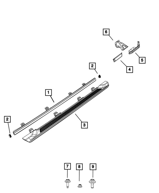 Genuine Mopar Sill End Cap Left 68425837aa