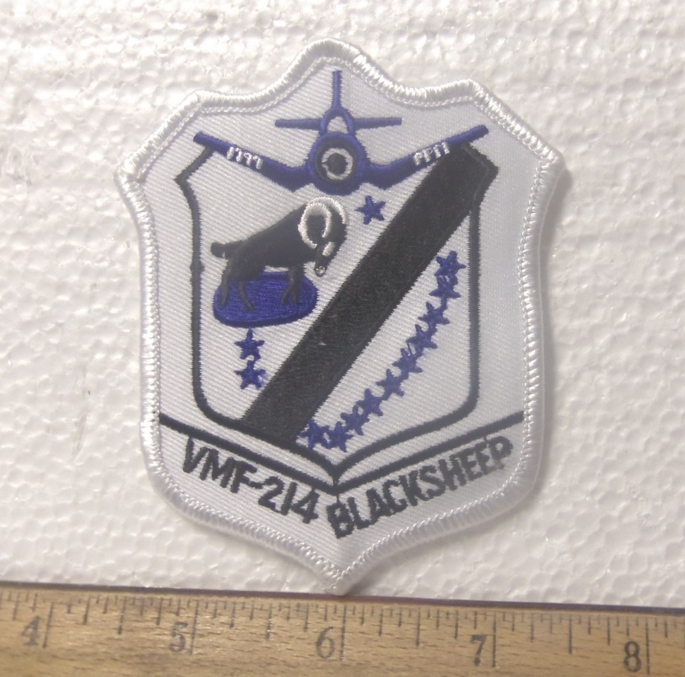 US Marine Corps VMF-214 Black Sheep Squadron Embroidered Patch