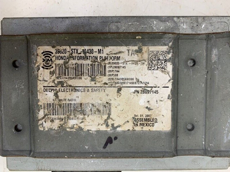 07 08 09 Acura MDX XM Satellite Control Module Computer OEM