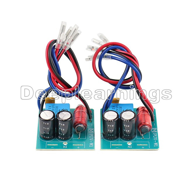 2PCS NEW 60W 2 Way Speaker Crossover Board Bass Tweeter Frequency Divider