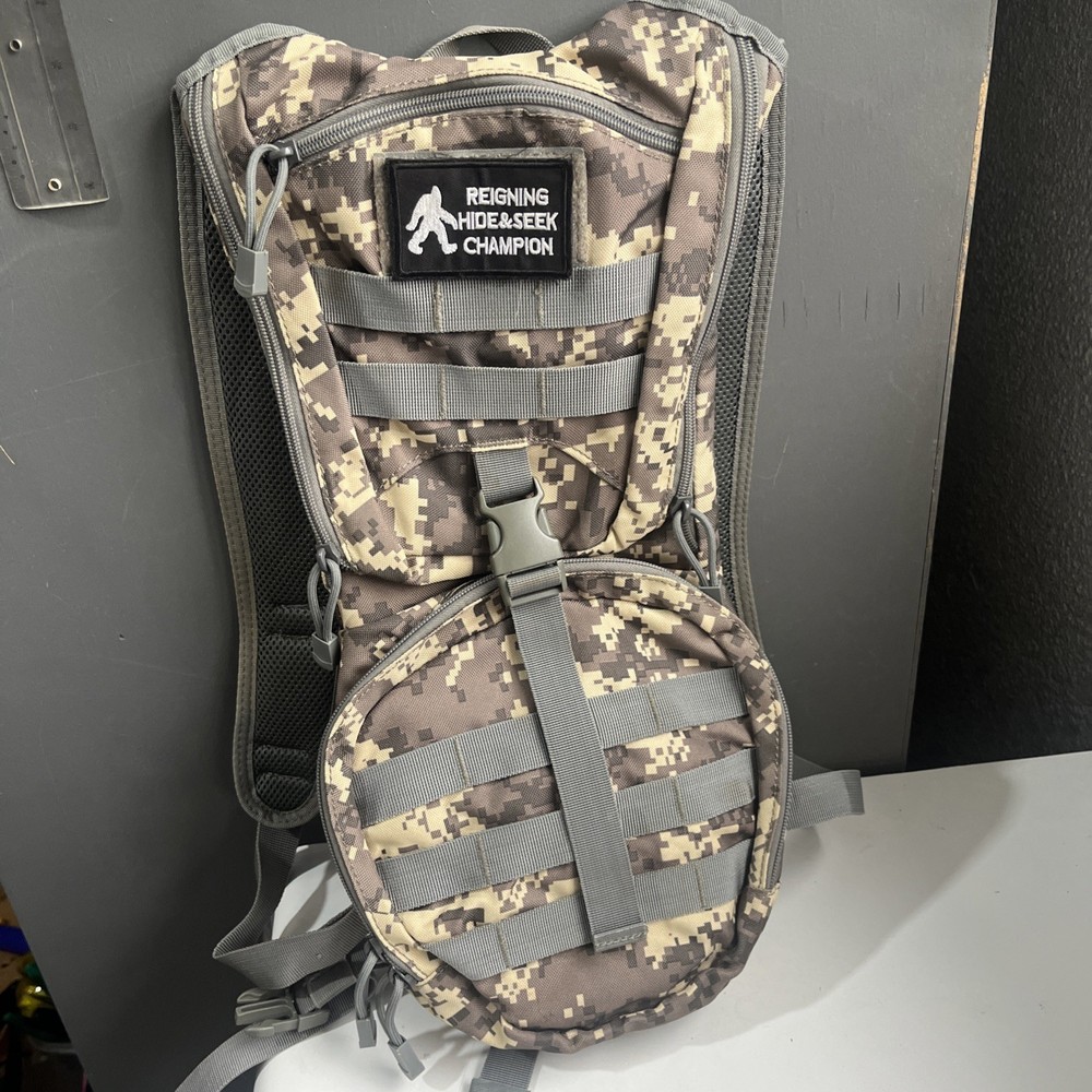Desert Camo Tactical Molle Hydration Backpack NO BLADDER
