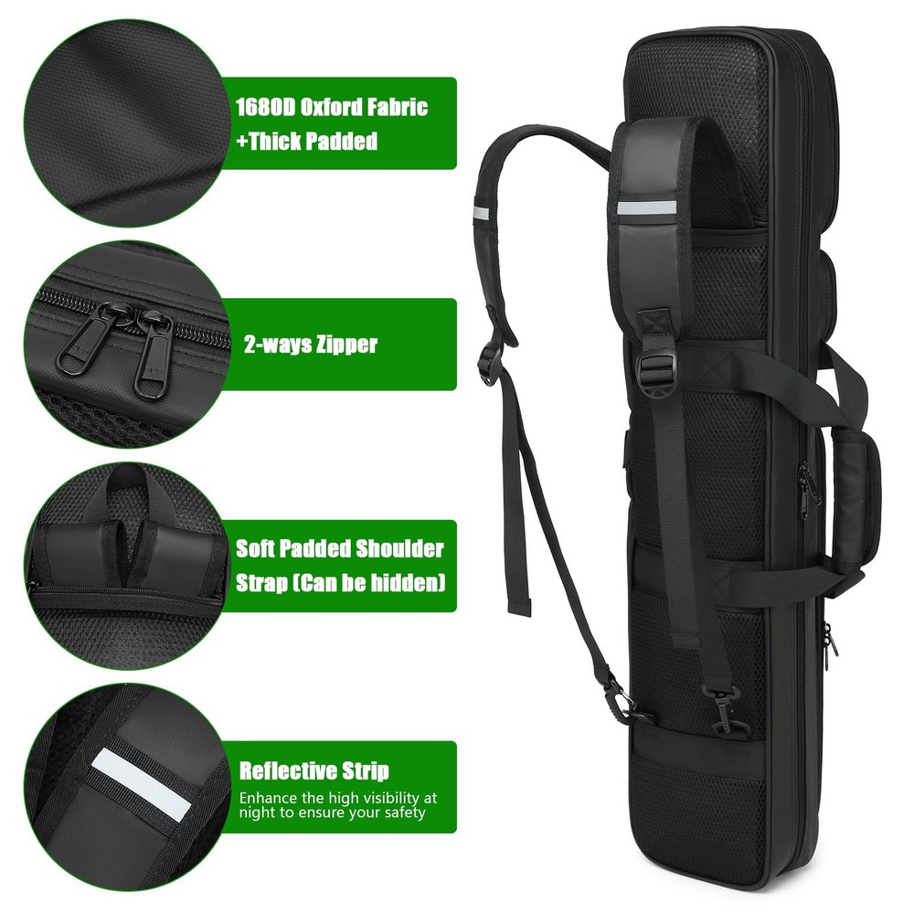 Pool Cue Case 4x4, Soft Padded Pool Stick Case,Pool Stick Case with Multiple ...