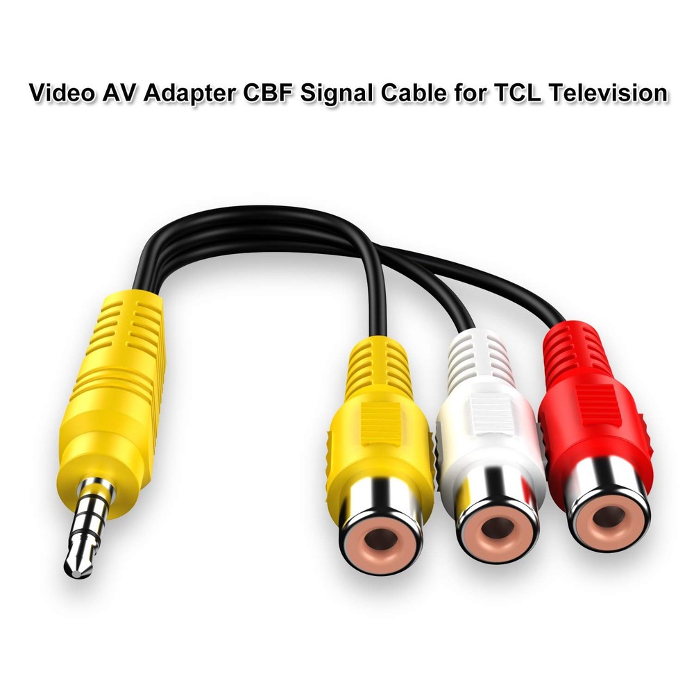3.5MM to 3 RCA Cable ，Video AV Component Adapter Replacement for TCL...