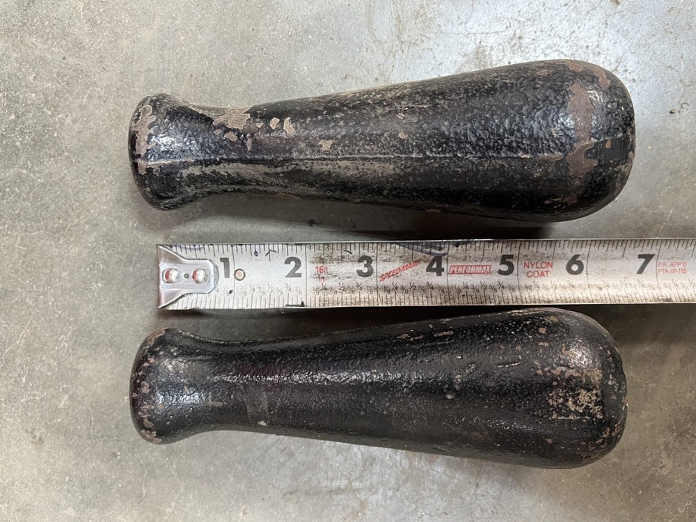 2 Vintage Cast Iron Antique Sash Window Weights 7”